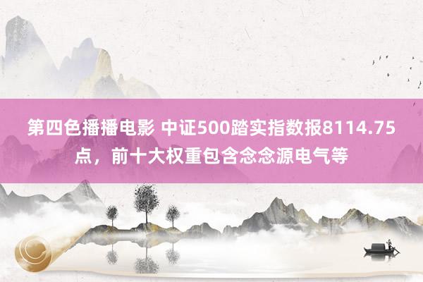 第四色播播电影 中证500踏实指数报8114.75点，前十大权重包含念念源电气等