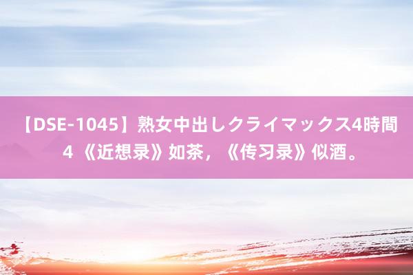 【DSE-1045】熟女中出しクライマックス4時間 4 《近想录》如茶，《传习录》似酒。