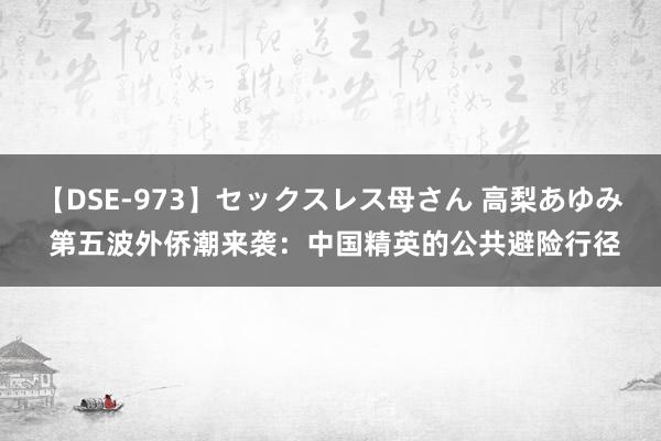 【DSE-973】セックスレス母さん 高梨あゆみ 第五波外侨潮来袭：中国精英的公共避险行径